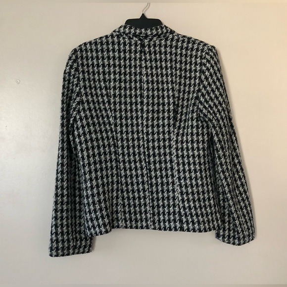Requirements tweed Houndstooth blazer size 12 polyester wool blend workwear - Picture 3 of 11